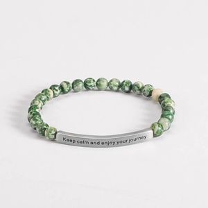 Natural stone inspiration/ motivational bracelet